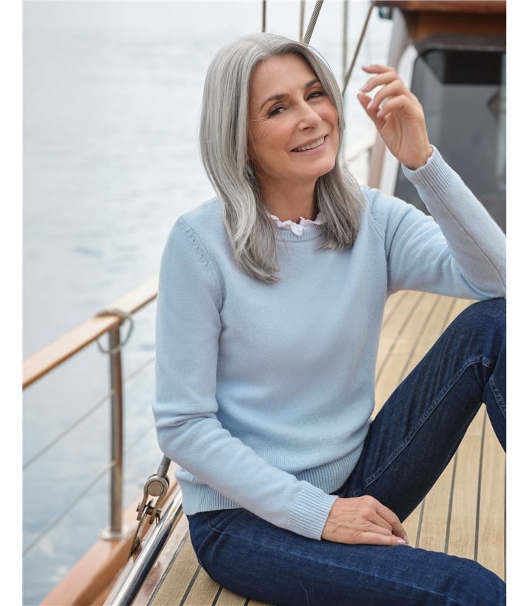 Pull à col rond – Femme – Laine d’agneau certifiée 100% RWS 