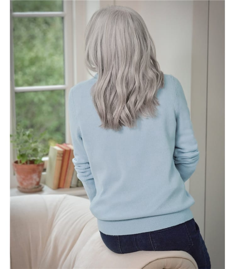 Pull à col V - Femme - Laine d’agneau certifiée 100% RWS