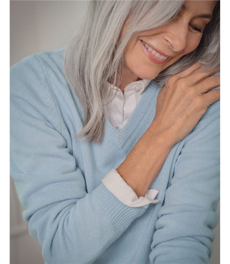 Pull à col V - Femme - Laine d’agneau certifiée 100% RWS
