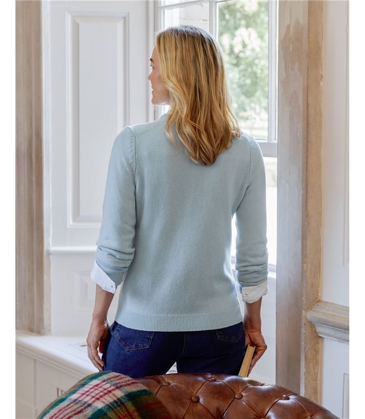 Womens Lambswool V Neck Jumper