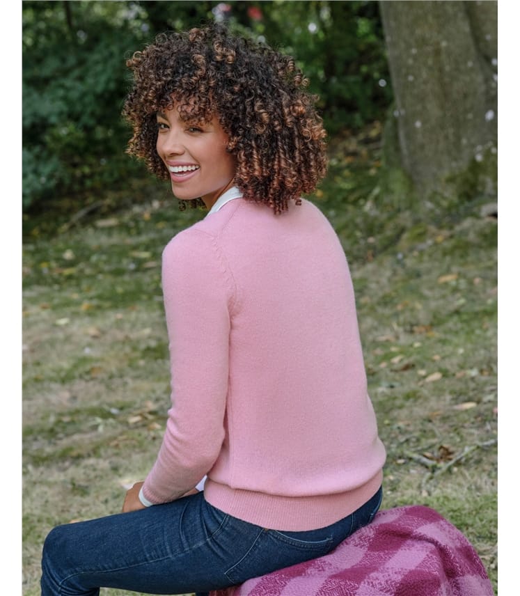 Womens Lambswool V Neck Jumper