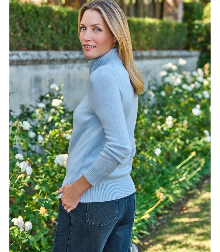 Lambswool Zip Thru Cardigan