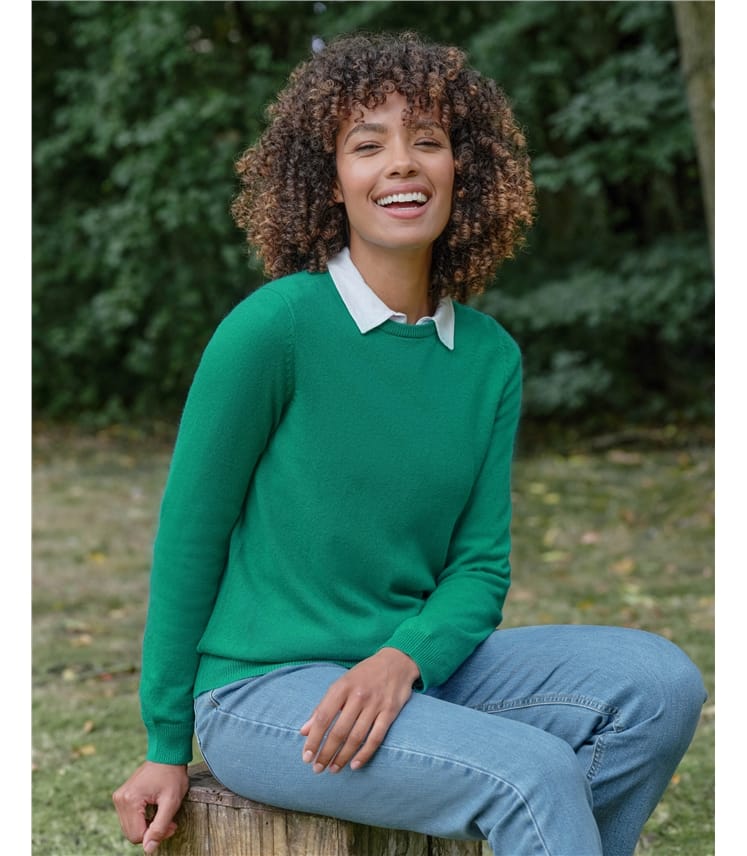 Pull à col rond - Femme - Cachemire & Mérinos