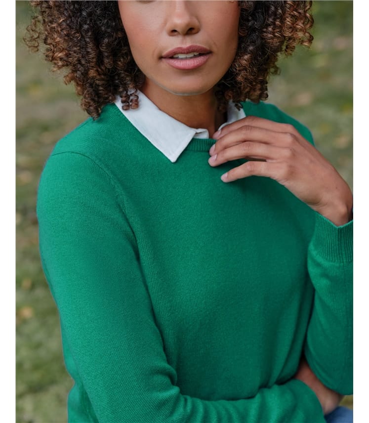 Pull à col rond - Femme - Cachemire & Mérinos