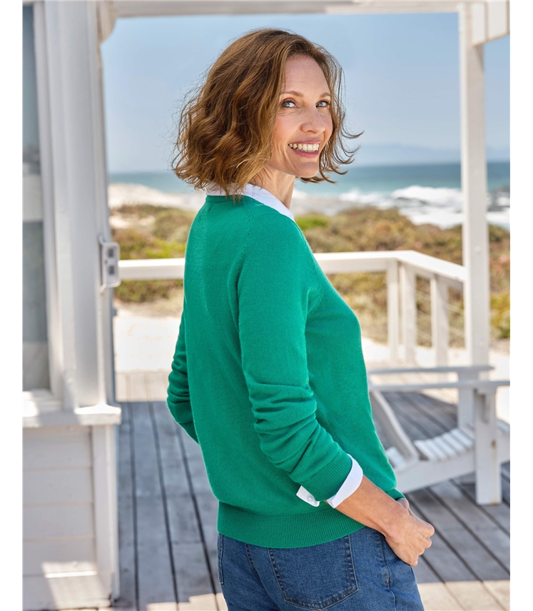 Pull à col rond - Femme - Cachemire & Mérinos