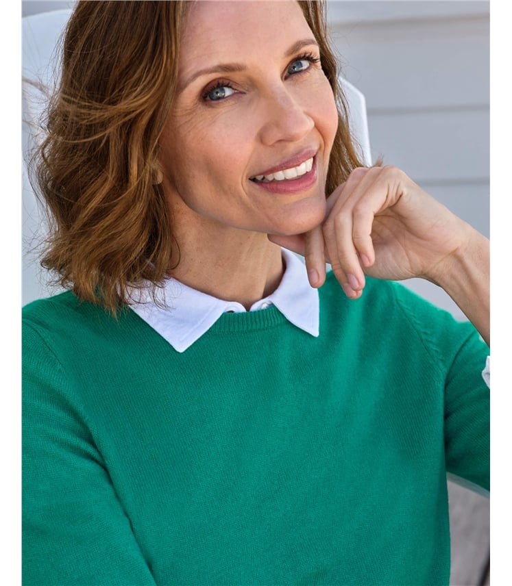 Pull à col rond - Femme - Cachemire & Mérinos