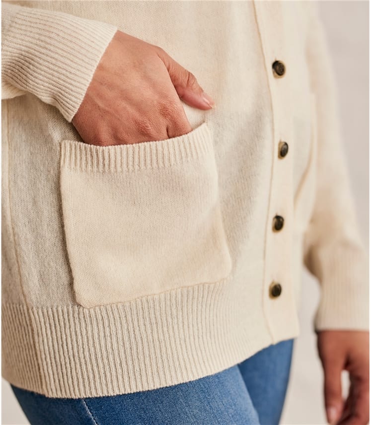 wool cream cardigan