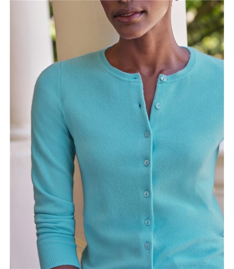 Cashmere Crew Neck Cardigan