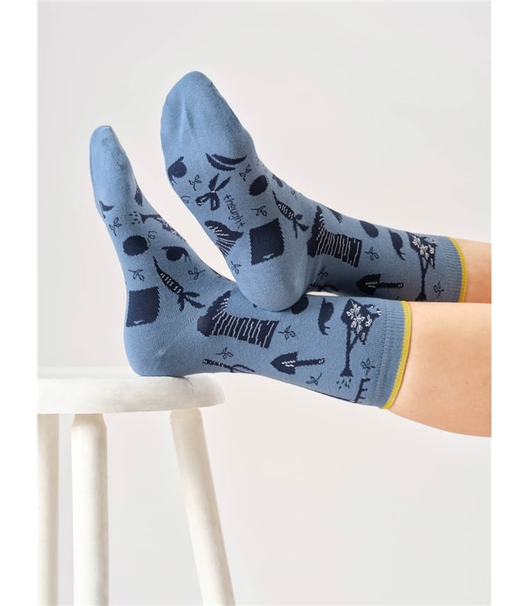 Womens Gardening Gift Box Of 4 Organic Cotton Socks