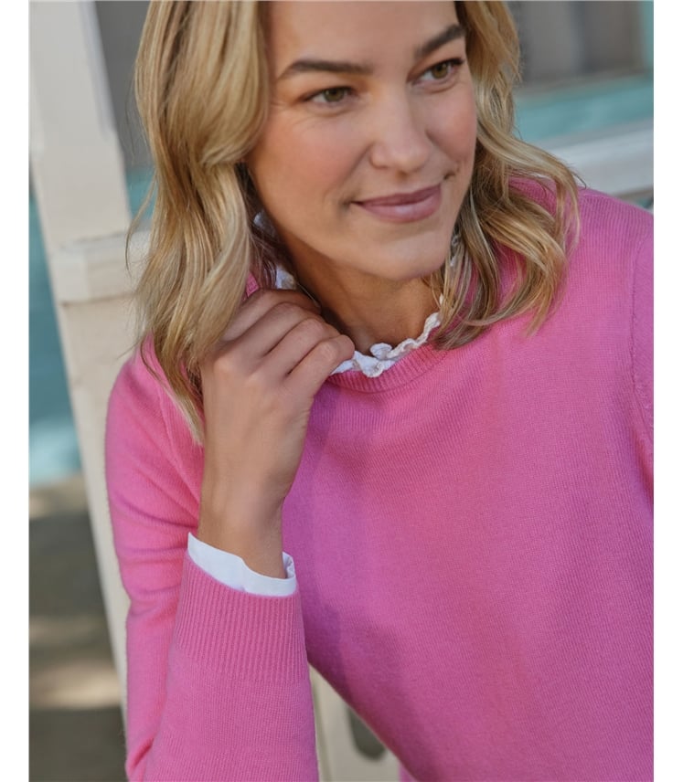 Pull à col rond - Femme - Cachemire & Mérinos