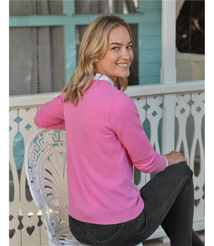 Pull à col rond - Femme - Cachemire & Mérinos