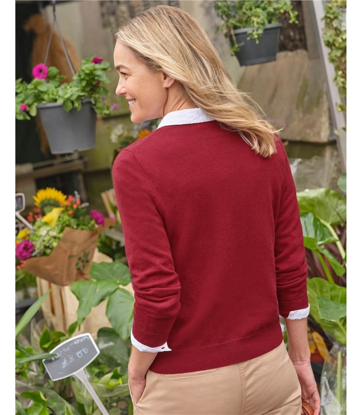 Cashmere and Merino Crew Neck Knitted Jumper