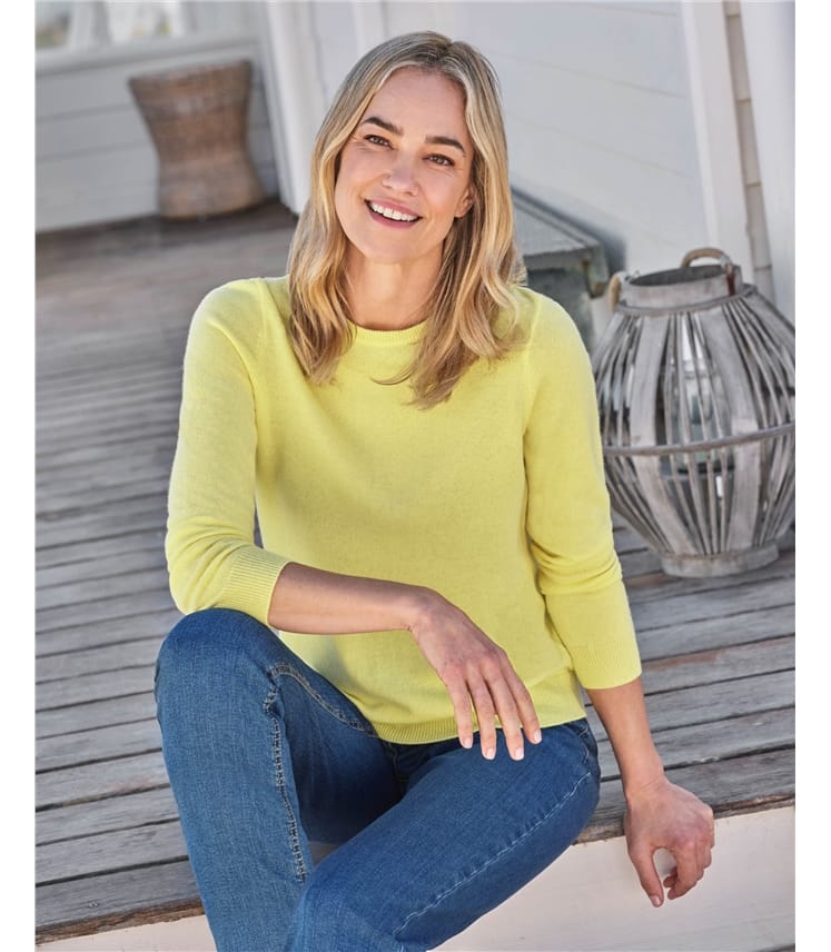 Cashmere and Merino Crew Neck Knitted Jumper