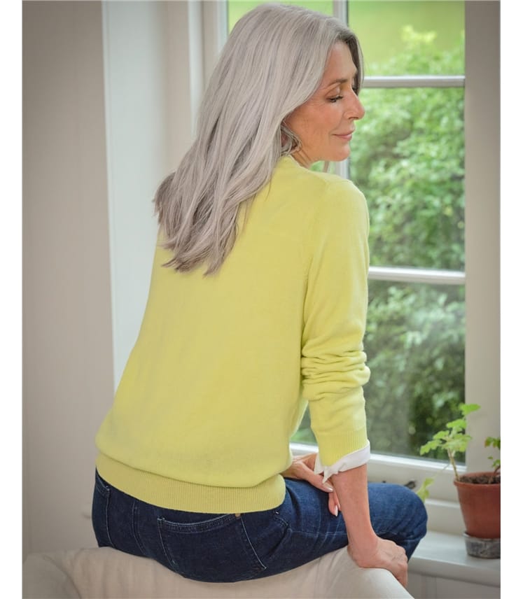 Pull à col rond - Femme - Cachemire & Mérinos