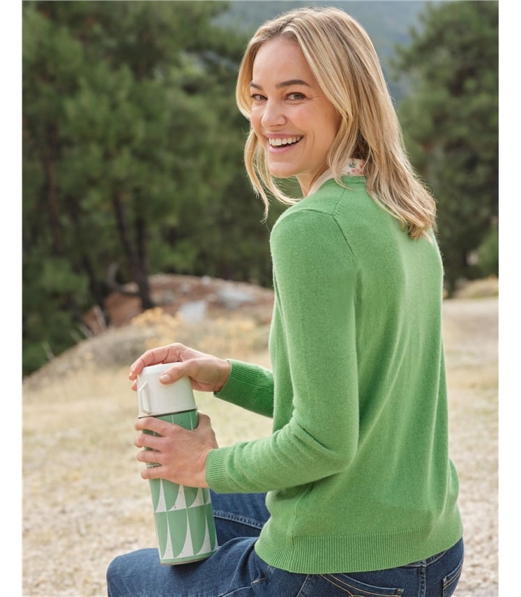 Cashmere and Merino Crew Neck Knitted Jumper