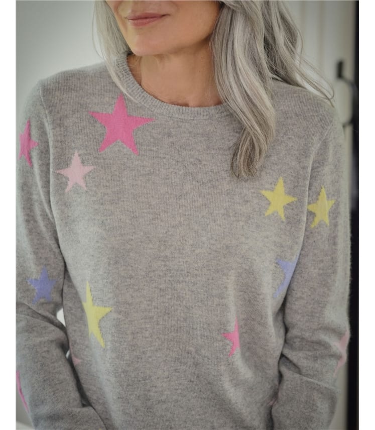 Pull à col rond - Femme - Cachemire & Mérinos