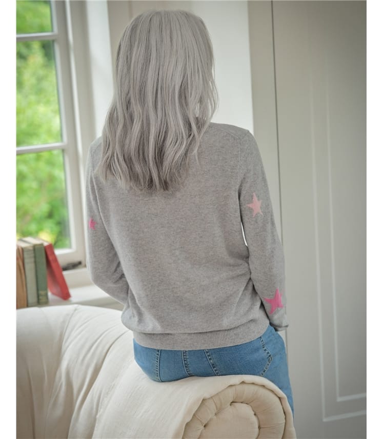 Pull à col rond - Femme - Cachemire & Mérinos