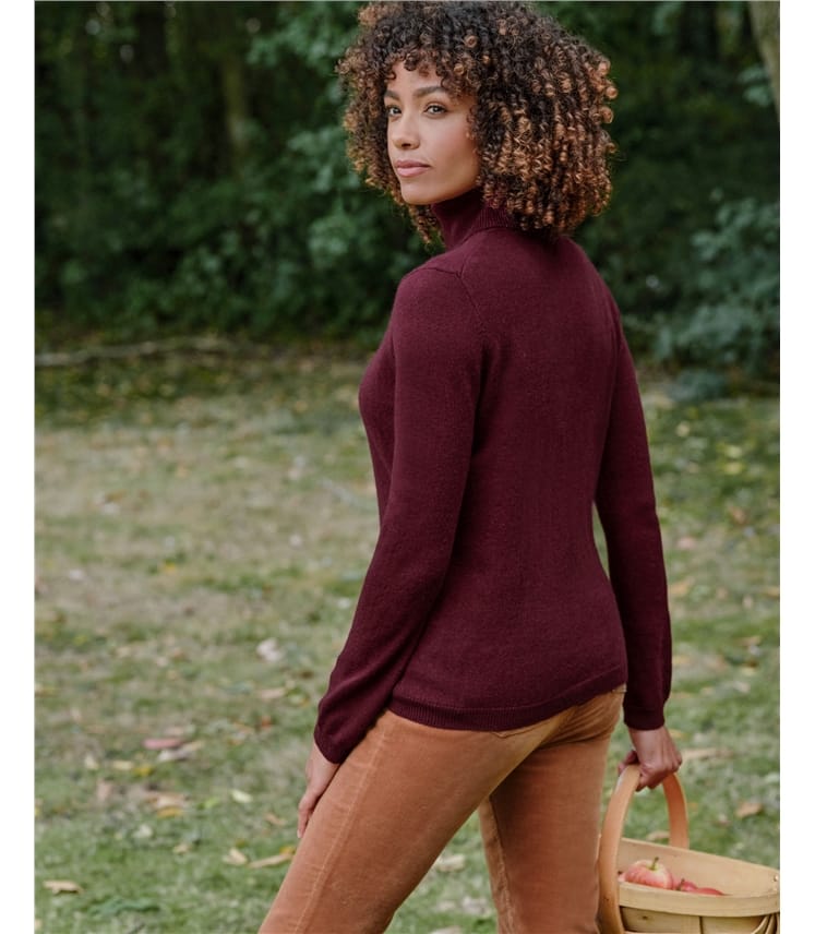 Rollkragenpullover aus Kaschmir und Merinowolle