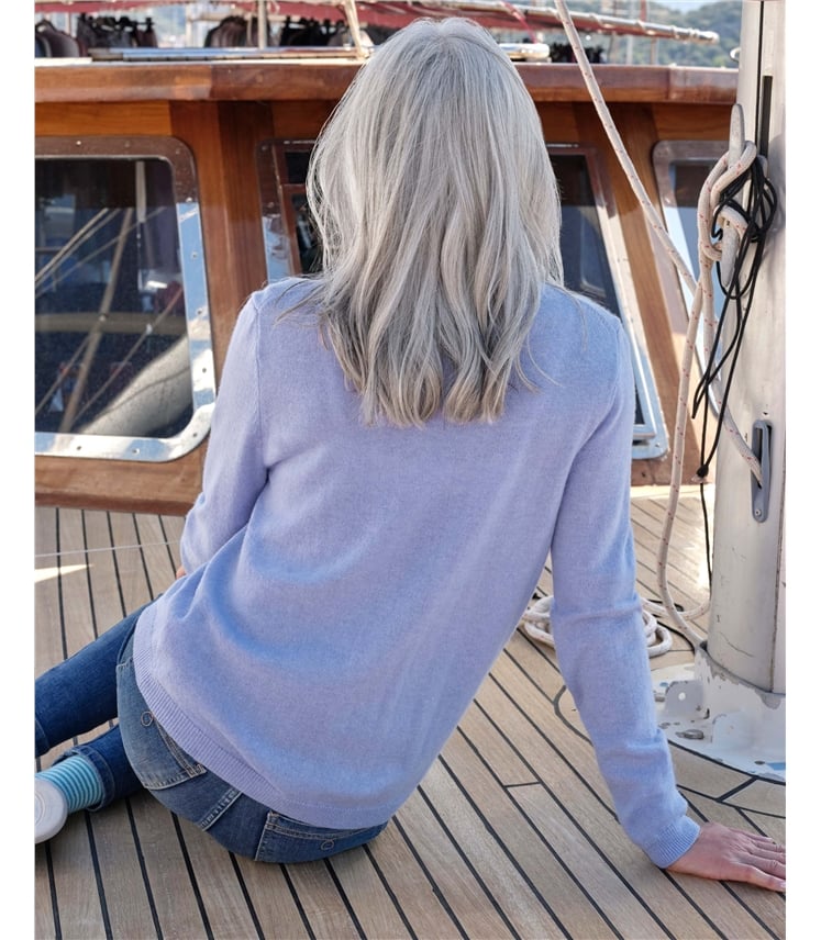 Cashmere and Merino Fitted Polo Neck Knitted Jumper