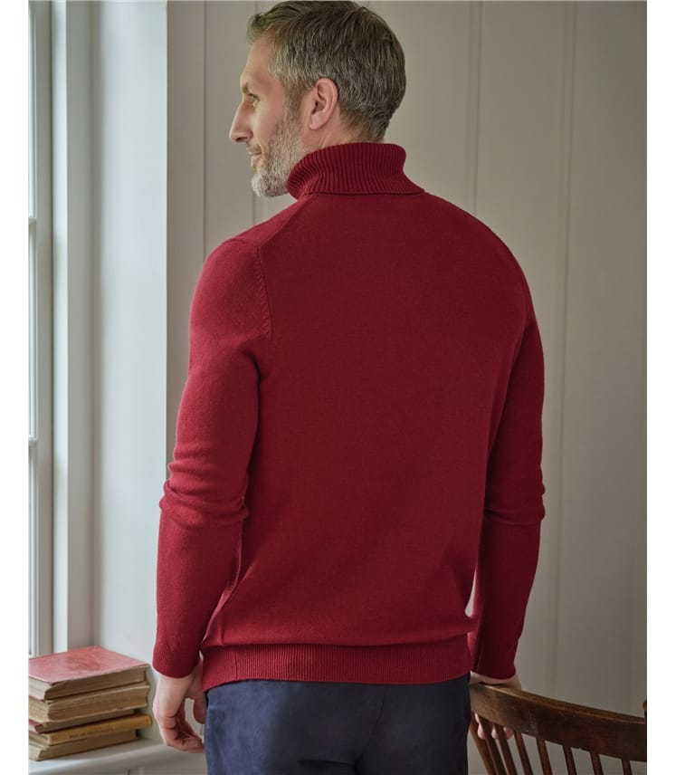 Pull à col roulé - Homme - Cachemire & Mérinos