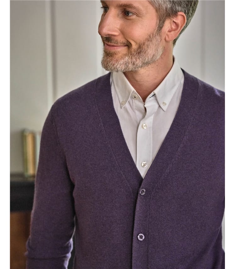 Cashmere and Merino V Neck Cardigan