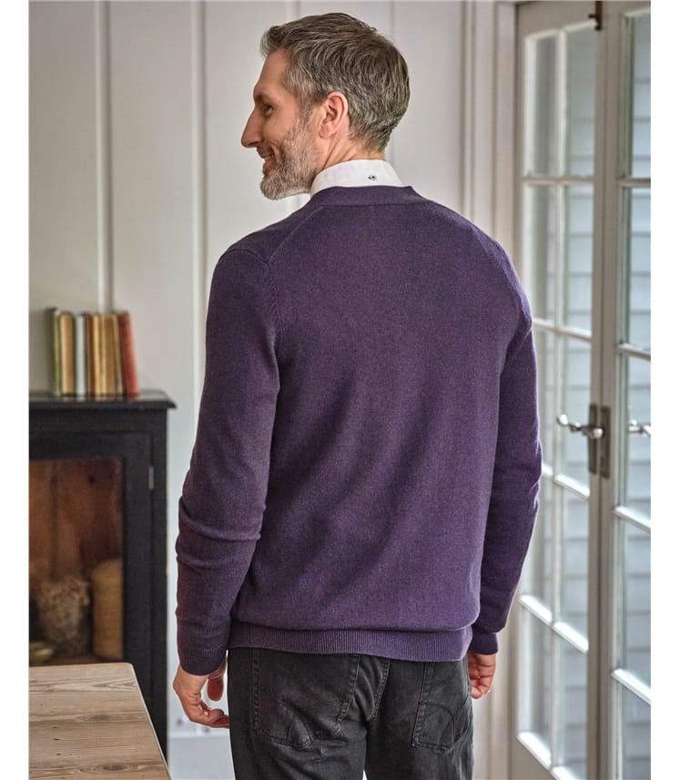 Cashmere and Merino V Neck Cardigan