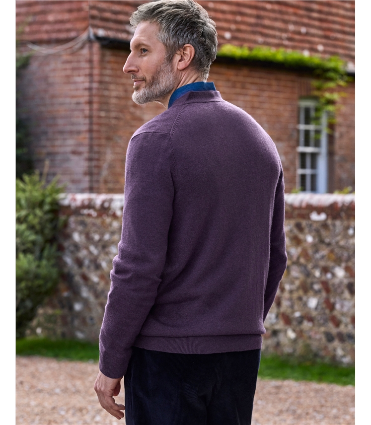 Cashmere and Merino V Neck Cardigan