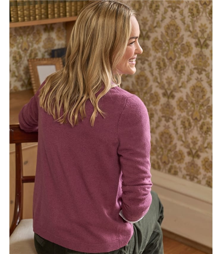 Cashmere Merino Classic V Neck Cardigan