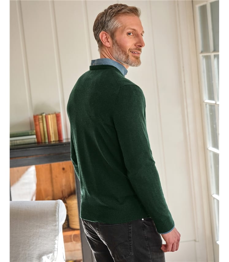 Pull à col rond - Homme - Cachemire & Mérinos