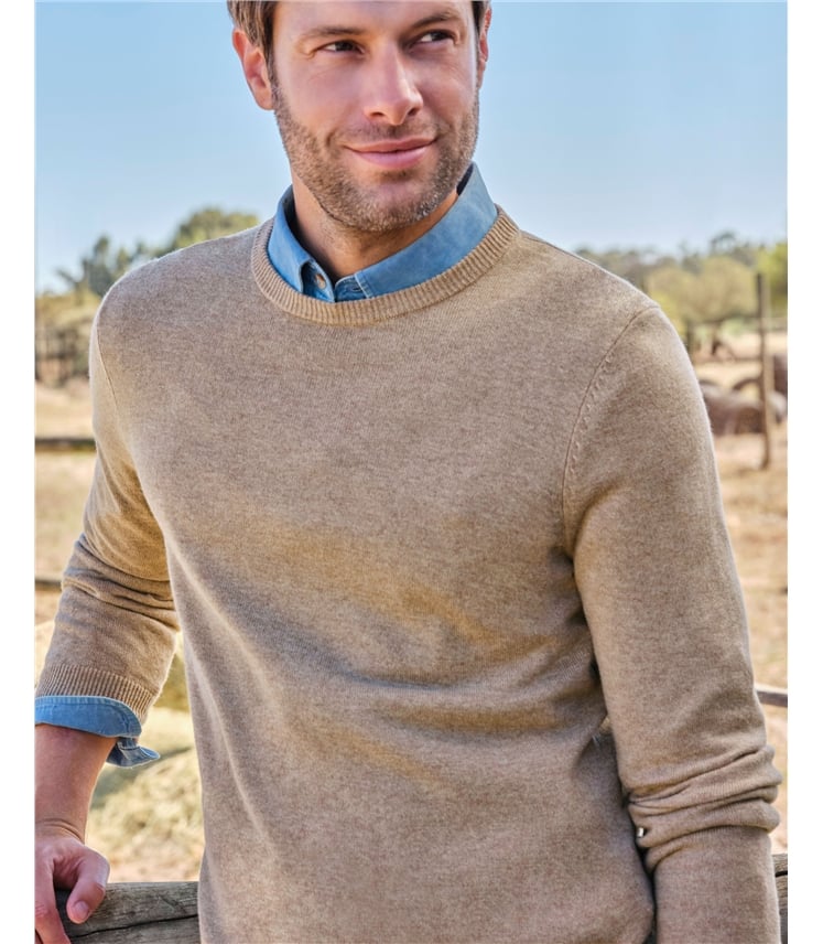 Cashmere Merino Crew Neck Jumper