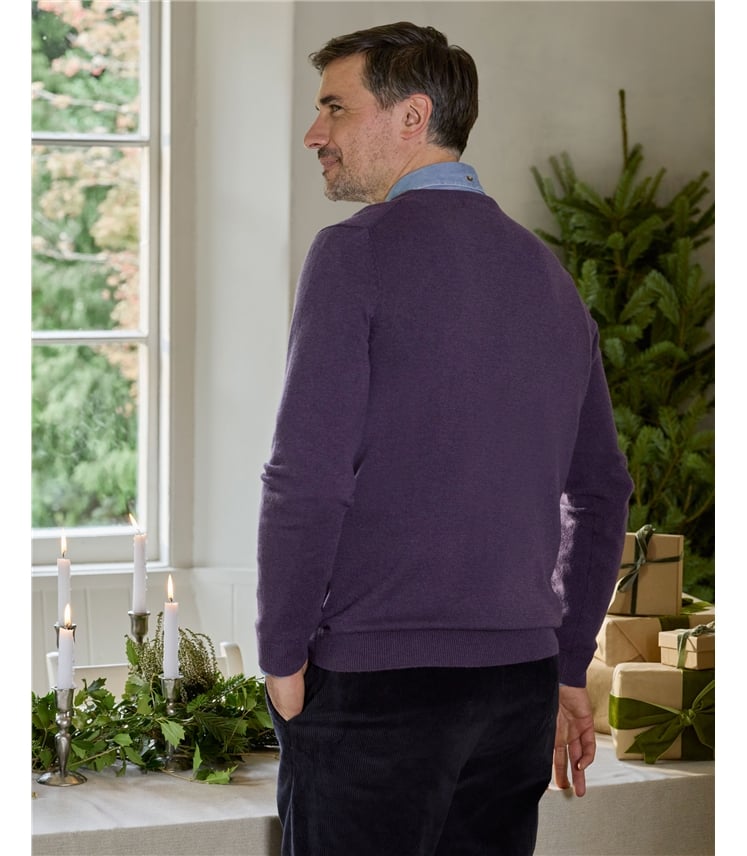 Cashmere & Merino Classic V Neck Knitted Jumper