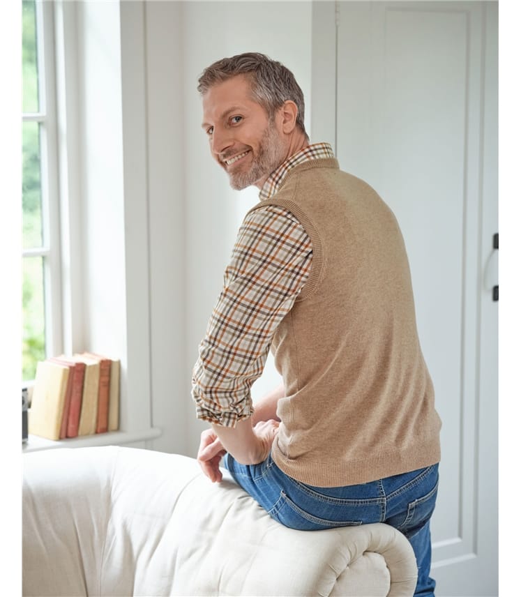 Pull sans manches - Homme - Cachemire & Mérinos