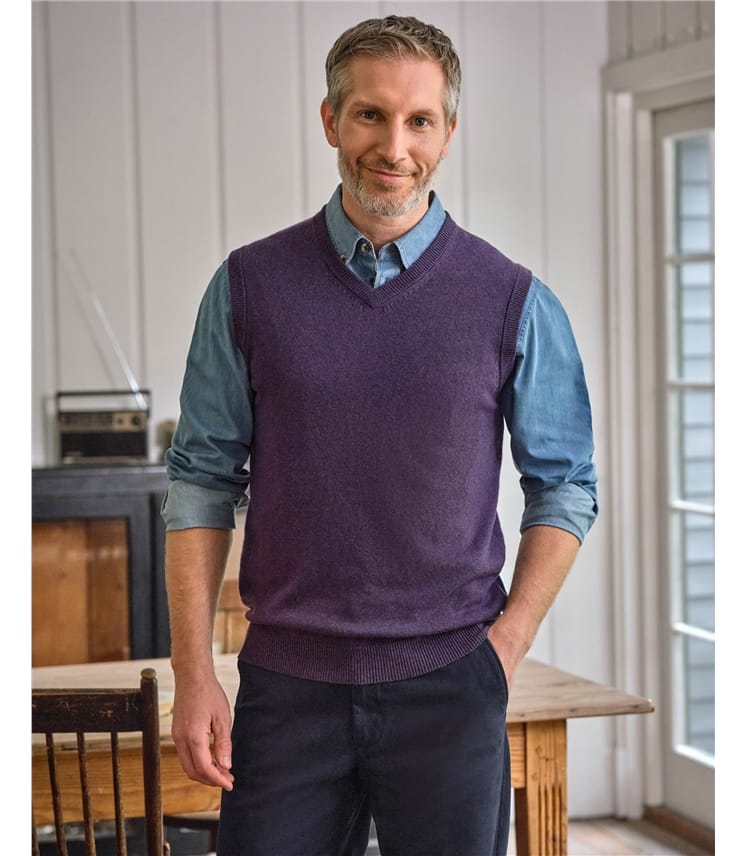 Pull sans manches - Homme - Cachemire & Mérinos