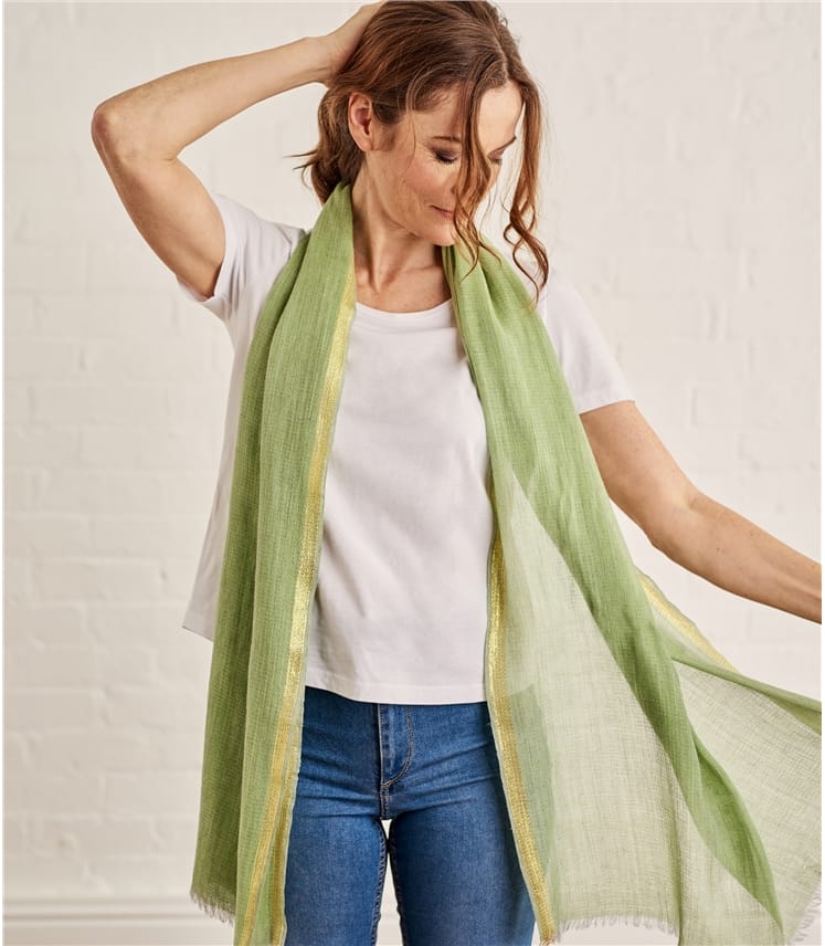 Parakeet Womens Lurex Edge Scarf WoolOvers UK