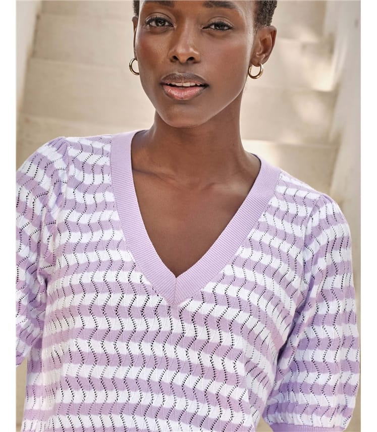 Cotton Lacy Stitch Top