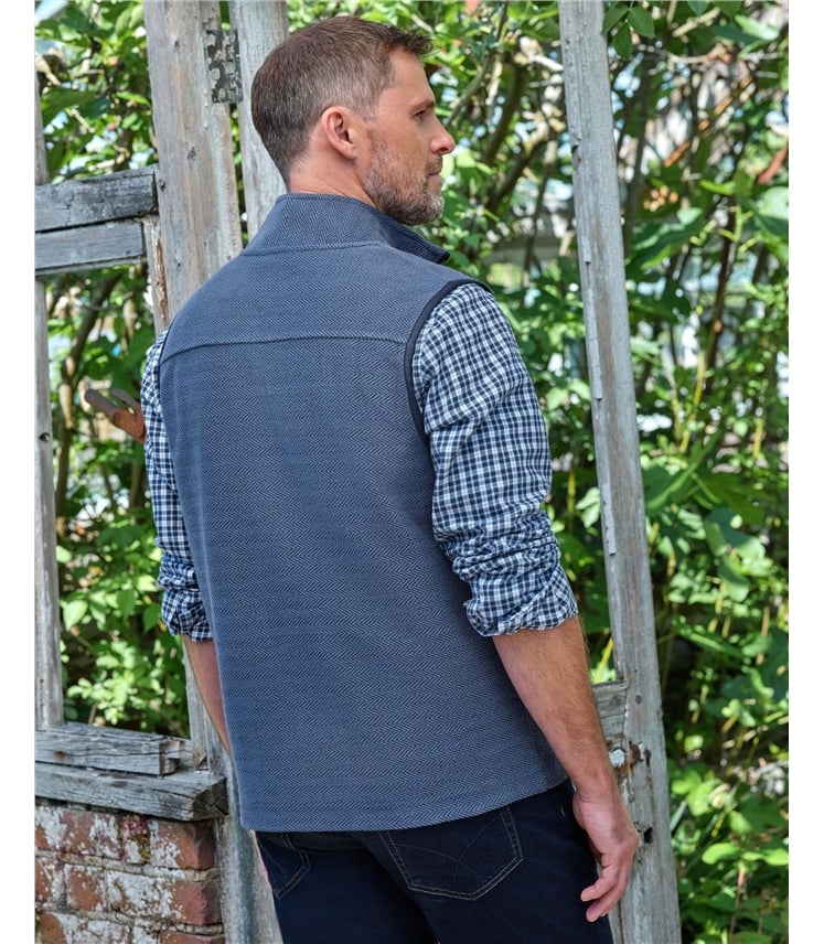 Gilet zippé texturé