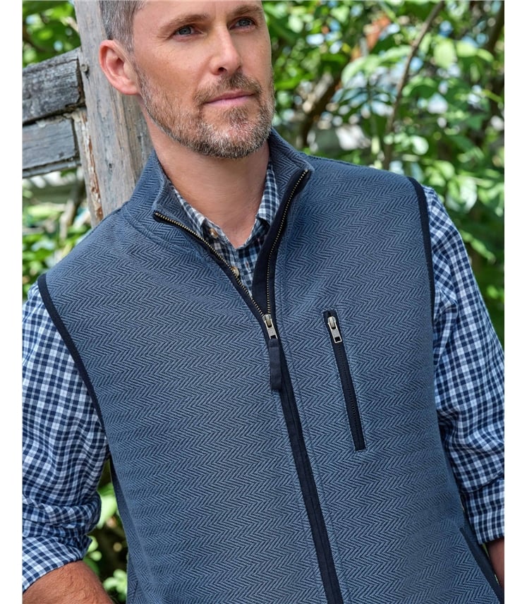 Gilet zippé texturé