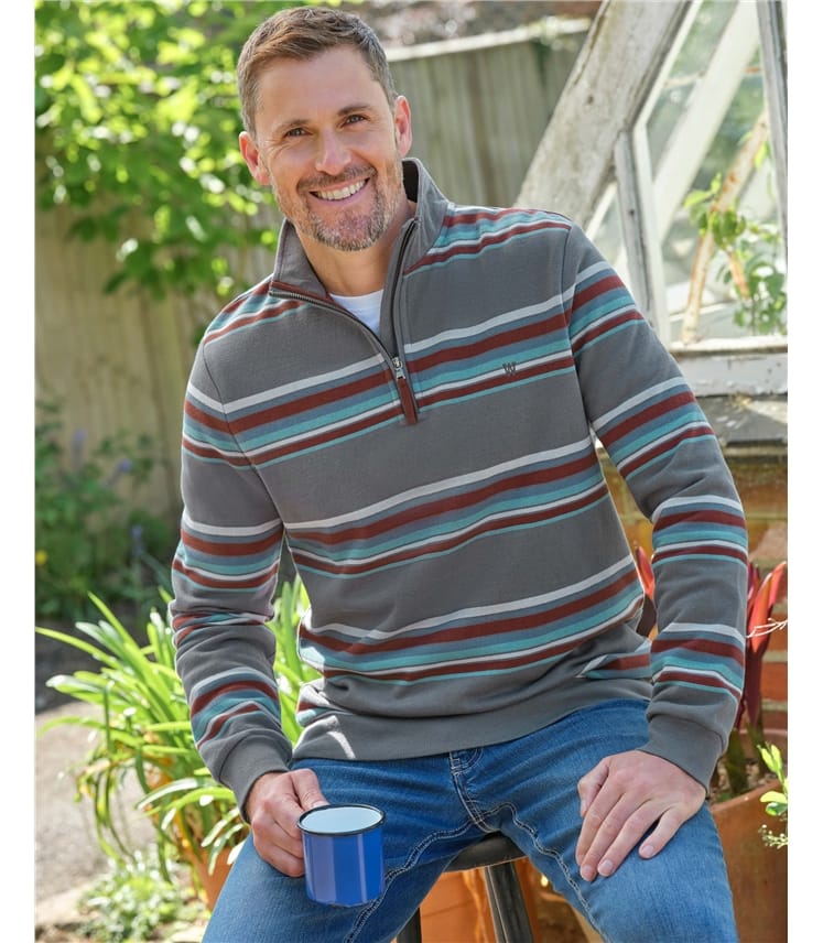 Cotton Half Zip Jumper