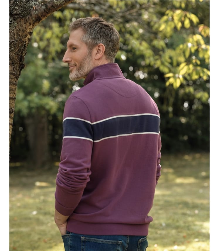 Sweat-shirt à col zippé - Homme - Coton bio