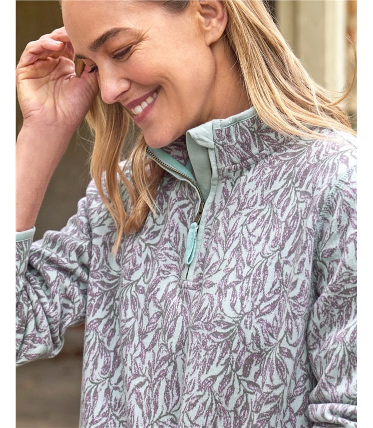 Textured Half Zip Sweatshirt