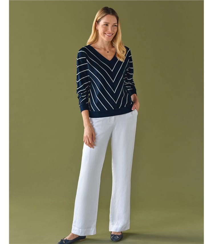 Chevron Cotton Sweater