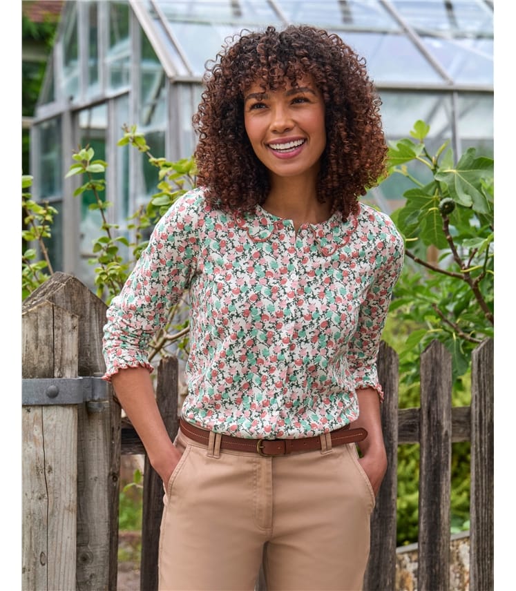 `Top en jersey à collier pétale