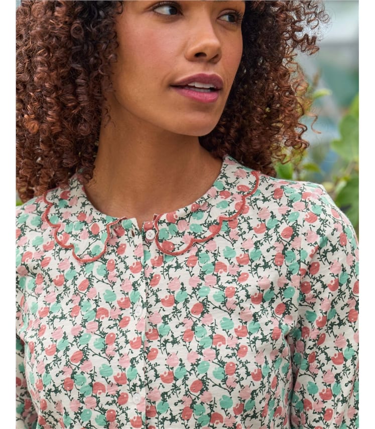 `Top en jersey à collier pétale