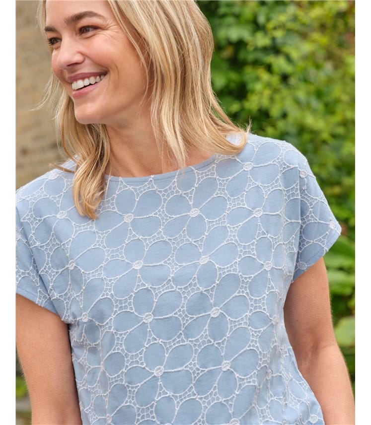 Cutwork Embroidery Daisy Top