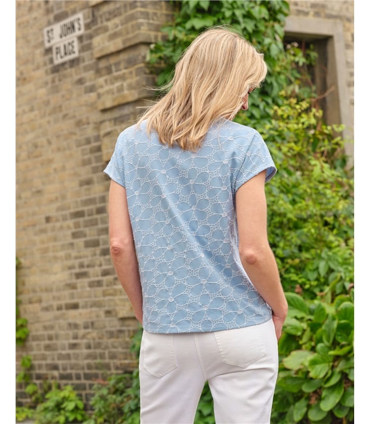 Cutwork Embroidery Daisy Top