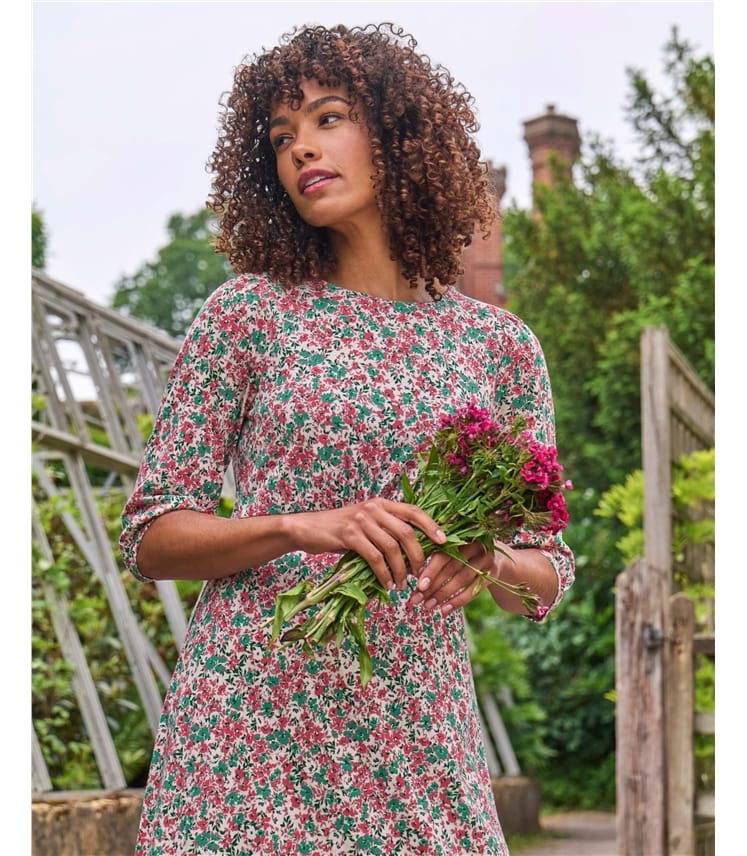 Button Through Jersey Midi Dress