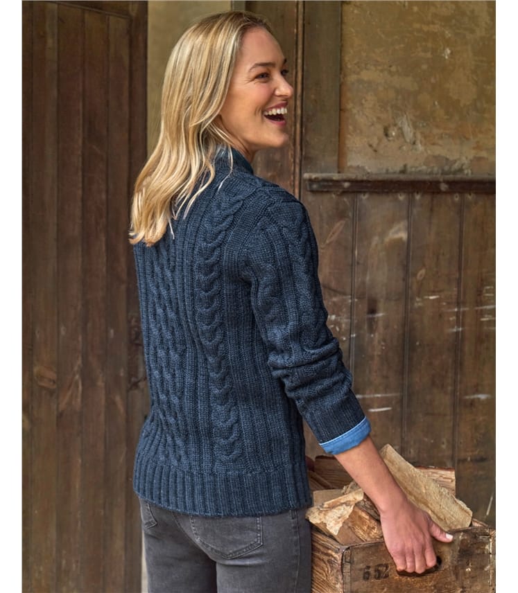 Pull irlandais à col rond - Femme - Pure Laine