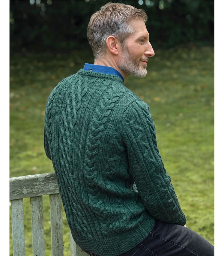 Pullover mit Aranmuster aus reiner Wolle für Herren