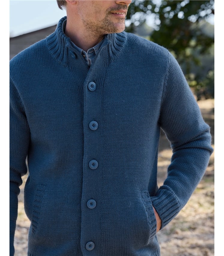 100% Pure Wool Button Everyday Cardigan