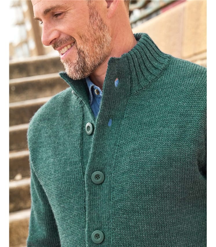 Strickjacke mit Knöpfen aus reiner Wolle für Herren